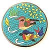 ONE DIVISION ONE CHINESE CLOISONNE ENAMEL BUTTON