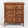 Oak and Pine Chest of Four Drawers
