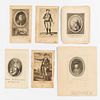 Six Engraved Portraits of 18th Century Military Figures
