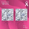 4.08 carat diamond pair Princess cut Diamond GIA Graded 1) 2.01 ct, Color D, VS1 2) 2.07 ct, Color D, VS1 . Appraised Value: $121,400 