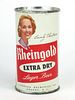 1957 Rheingold Beer Beverly Christiansen 12oz Flat Top Can New Jersey 123-10