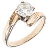 ANILLO SOLITARIO CON DIAMANTE EN PLATA PALADIO con un diamante corte brillante ~0.94 ct Claridad: I3 Color: L | SOLITAIRE RING WITH DIAMOND IN PALLADI