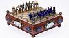 AustroHungarian Sterling, Enamel, Jeweled Chess Set