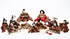 Group of 11 Seated Japanese Dolls