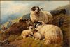 Robert Watson, Long-Horn Sheep, Oil on Canvas, 1884