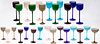 27 Italian Mid-Century Multicolored Wine Glasses