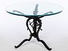 Wrought Iron and Glass Table