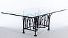 Ivan Bailey, Wrought Iron Table Base with Glass Top