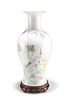 A LARGE CHINESE PORCELAIN VASE, of baluster form, painted with birds amidst
