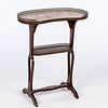French Kidney Shaped Marble Top Side Table