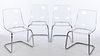 4 IKEA Lucite and Chrome Side Chairs