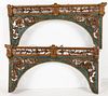 Pair of Continental Carved Wood and Gilt Valances