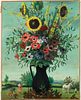 Jean Pierre Alaux, Vase of Flowers, O/C