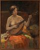 Charles Gruppe, Lute Player, Oil on Canvas