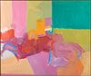 David Delong, Abstract Color Field with Figures, O/C