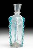 16th C. Facon de Venise Glass Bottle w/ Applied Rigaree