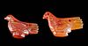 Pair of Parthian / Sassanian Carnelian Bird Amulets