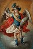 Attributed to JUAN DE ESPINAL (Seville, 1714 - 1783). 
"St. Michael the Archangel. 
Oil on canvas. Re-drawn.