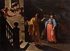 Spanish or Italian school; ca. 1700 
"The Arrival of the Virgin and St. Joseph in Bethlehem". 
Oil on canvas. Relined.