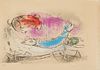 Marc Chagall "Blue Fish" Lithograph