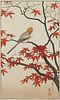 Toshi Yoshida Woodblock Print Birds Autumn