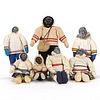 Grp: 7 Inuit Dolls or Figures