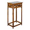 Tall Bamboo Side Table w/ Fretwork