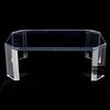 Lucite Side Table w/ Beveled Edges