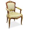 French Rococo Louis XV Style Armchair