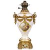 Sevres Style Porcelain Urn Lidded Lamp