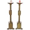 Pair of Gothic Cathedral Candle Holders
