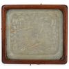 18th Cent. Celadon Jade Tray with Wood Frame