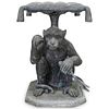 Vintage Bronze Figural Monkey Garden Seat