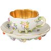 Antique Meissen Porcelain Teacup and Saucer