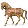 Chinese Brass and Enamel Horse Sculpture