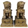 Antique Chinese Bronze Foo Lions on Stands