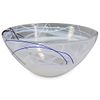 Large Kosta Boda Swirl Glass Bowl
