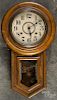Seth Thomas oak regulator clock, 21 1/2'' h. Provenance: The Estate of Katherine K. Gaeth, Ephrata