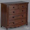 Miniature mahogany chest of drawers, 19th c., 10 1/2'' h., 11'' w.