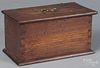 Pennsylvania walnut dresser box, 18th c., 5'' h., 10'' w.