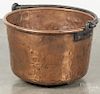 Copper apple butter kettle, 19th c., 13 1/2'' h., 20'' w. Provenance: The Estate of Mark and Joan Eaby