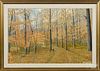 Donald Dodge Johnson (American 20th c.), oil on board, titled Alopocas Woods, signed lower right