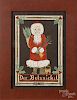 Contemporary lithograph of Santa Claus, titled Der Belsnickle, #24/150, signed Sandra Gilson