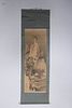 Two Japanese Ink & Color Paintings Mounted as Scrolls