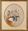 Rod Arborgast, watercolor of a fox, signed and dated 89 lower right, 17'' x 15''