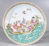 Chinese Enameled Porcelain Famille Rose Charger