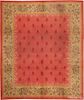 ANTIQUE ENGLISH RED CARPET. 13 ft 4 in x 11 ft 4 in (4.06 m x 3.45 m).
