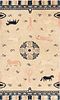 ANTIQUE CHINESE PILLAR RUG. 6 ft 10 in x 4 ft 1 in (2.08 m x 1.24 m)