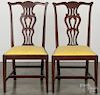Pair of Federal style mahogany dining chairs, late 19th c.