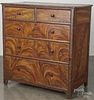 Painted pine chest of drawers, 19th c., 38 1/2'' h., 35 1/2'' w.
